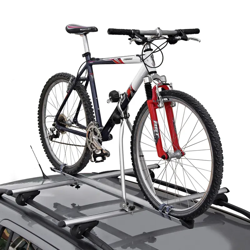 Menabo Porte-vélo de toit Huggy Pour 1 Vélo 15kg en Acier Argent