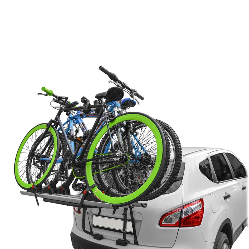 MENABO Porte-vélos plateforme pour coffre hayon transport de 3 Vélos en Aluminum
