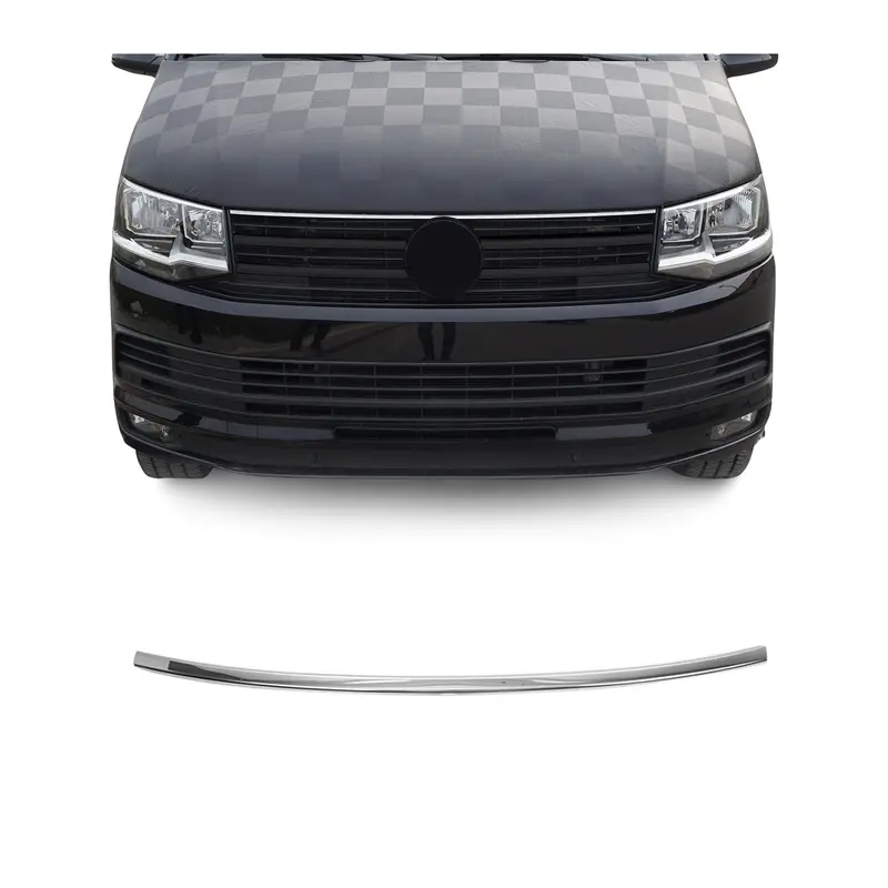 Moulure de capot avant pour VW T6 Transporter tout 2015-2019 acier inox chromé