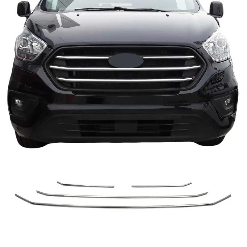 Moulure de Grille de Calandre pour Ford Transit Custom 2017-2022 Chromé 4Pcs