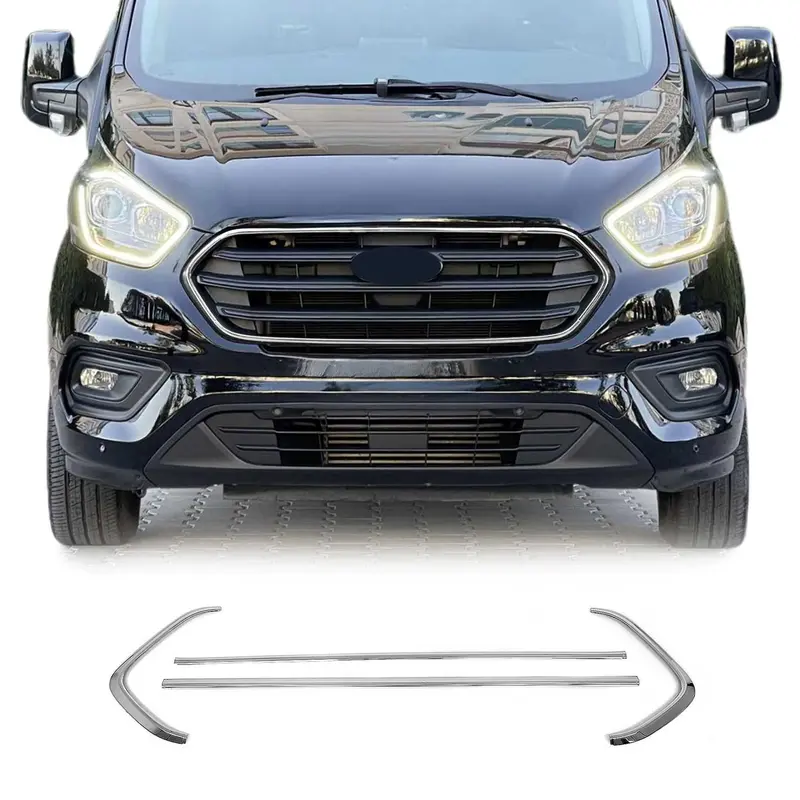 Moulure De Grille De Calandre Pour Ford Transit Custom 2018-2023 Acier Inox 4Pcs