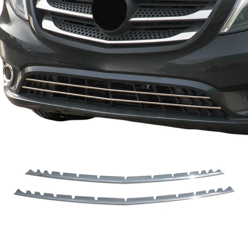 Moulure de Grille de Calandre pour Mercedes Classe W447 2014-2019 Chromé 2Pcs