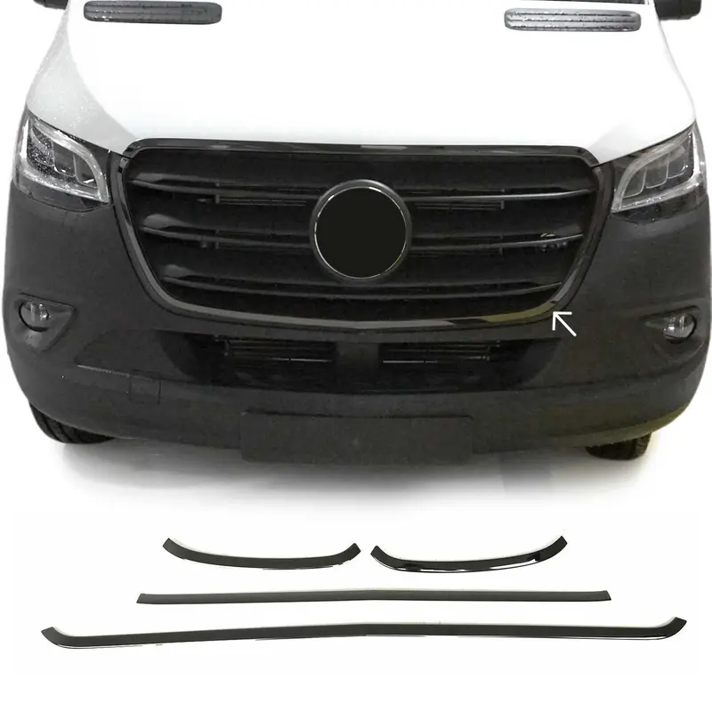 Moulure de Grille de Calandre pour Mercedes Sprinter 907 901 2018-2022 Chromé 4x