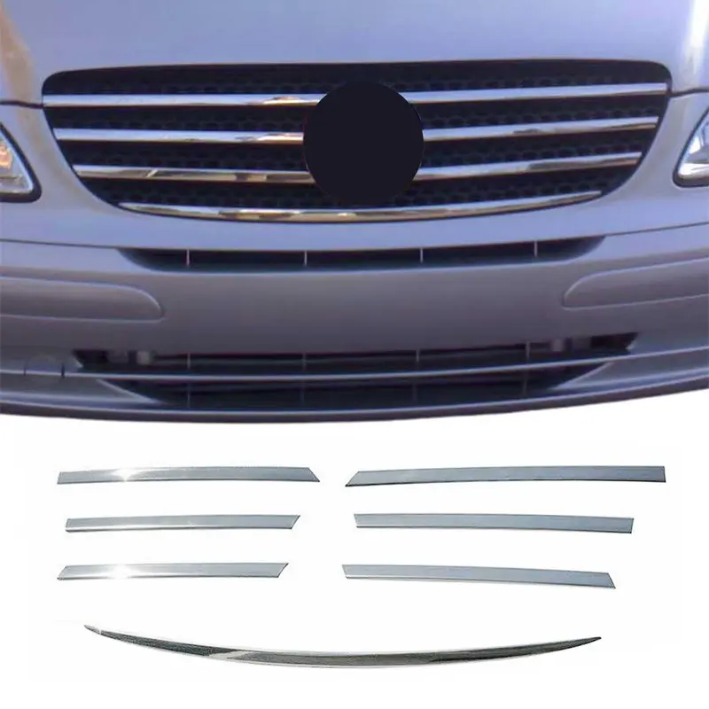 Moulure de Grille de Calandre pour Mercedes Vito W639 2003-2014 Chromé 7Pcs