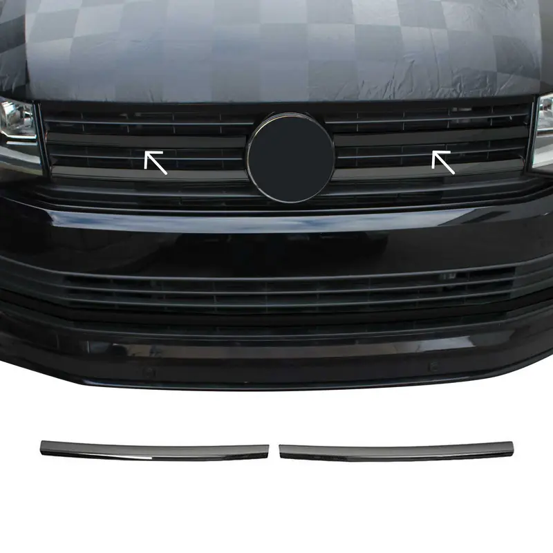 Moulure de Grille de Calandre pour VW T6 Transporter 2015-2019 Highline Foncé 2x