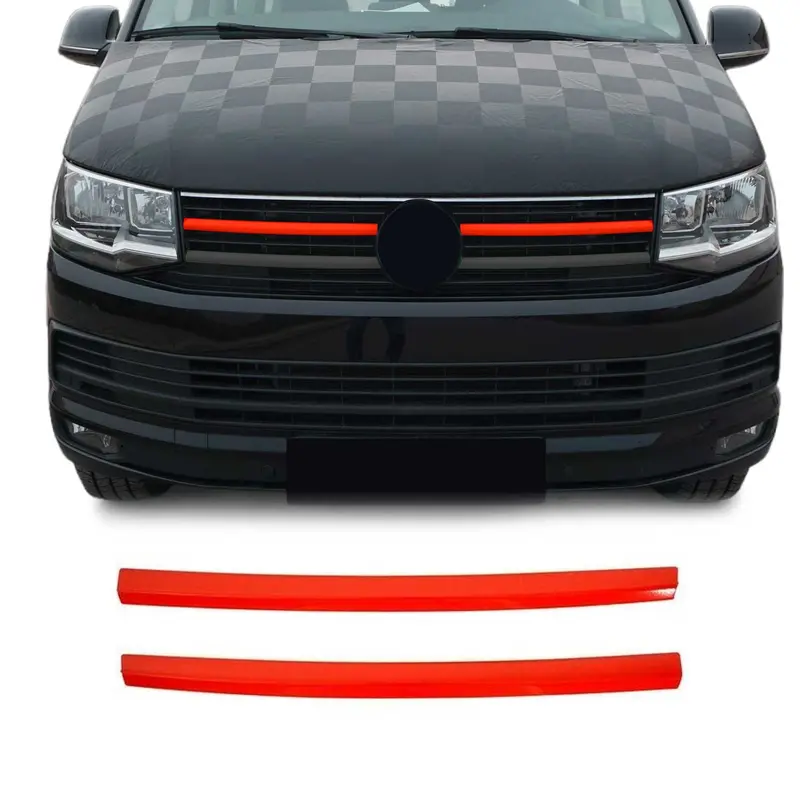 Moulure de Grille de Calandre pour VW T6 Transporter 2015-2019 Highline Rouge