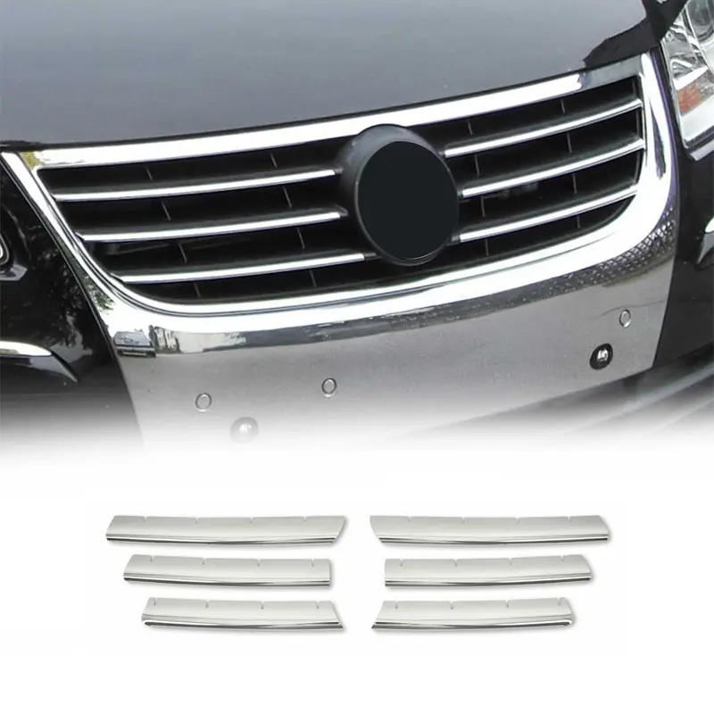 Moulure de Grille de Calandre pour VW Touran 2003-2006 Chromé 6Pcs