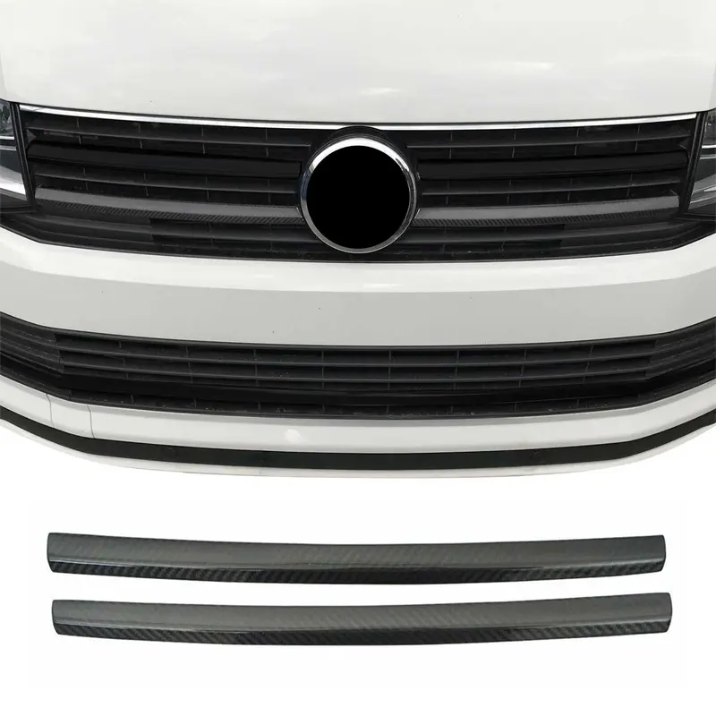 Moulure Grille de Calandre pour VW T6 2015-2019 Highline Carbone Rouge 2x