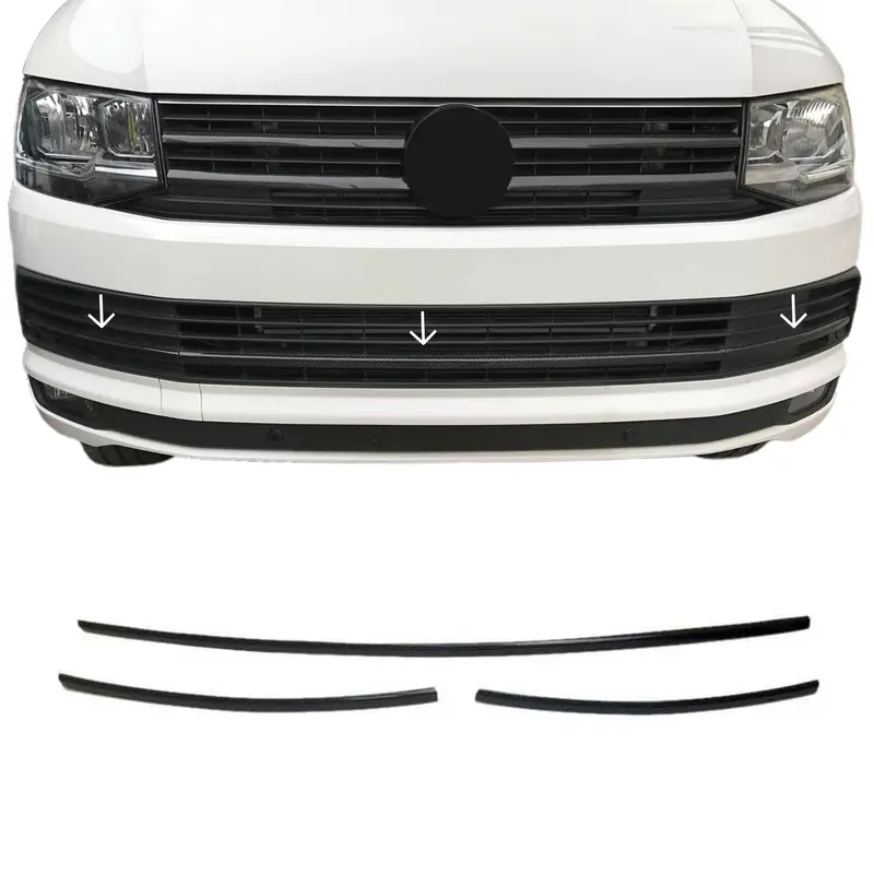 Moulure Grille de Calandre pour VW T6 Transporter 2015-2019 Highline Carbone 3x