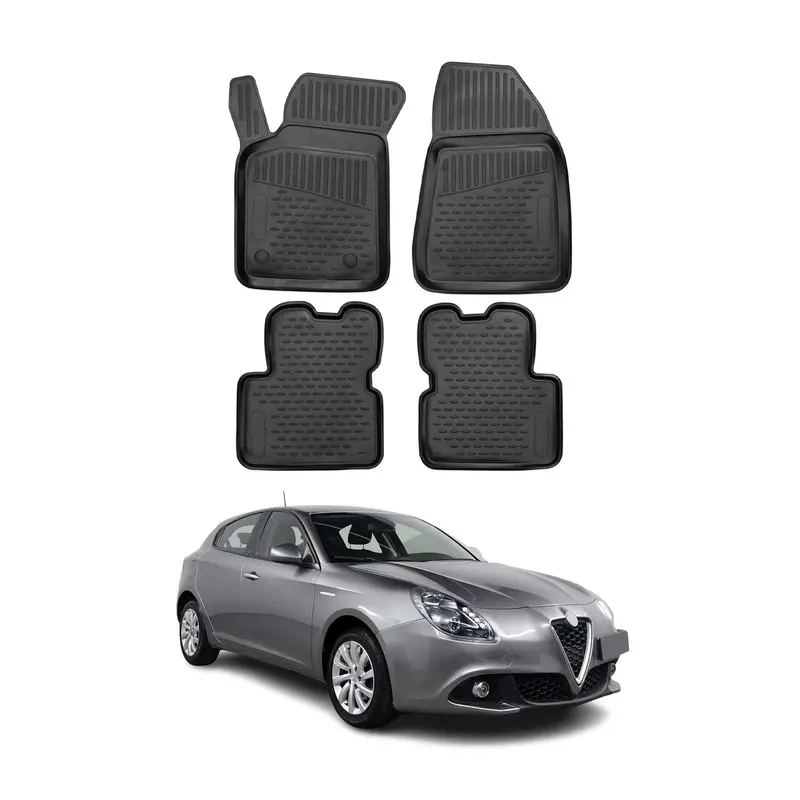 OMAC 3D Tapis de sol pour Alfa Romeo Giulietta (940) 2010-2020 caoutchouc TPE 4x