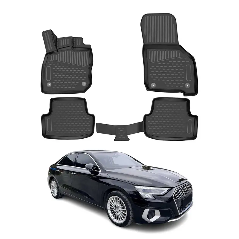 OMAC 3D Tapis de sol pour Audi A3 8Y Berline Sportback Allstreet 2020-2026 Noir