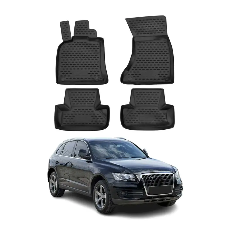OMAC 3D Tapis de sol pour Audi Q5 8RB 2008-2017 caoutchouc TPE Noir 4Pcs