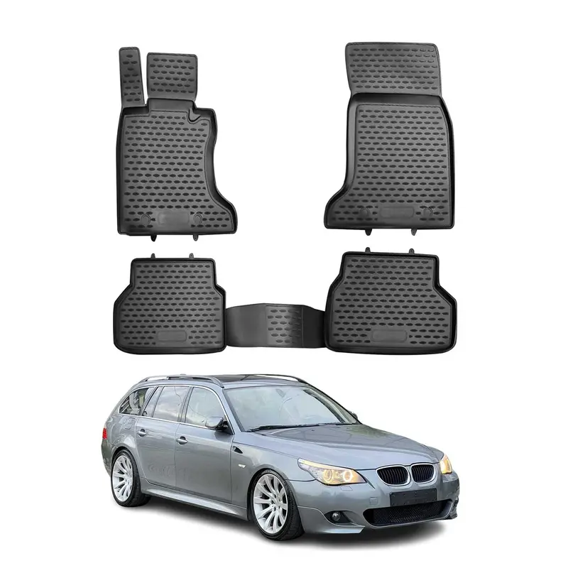 OMAC 3D Tapis de sol pour BMW Série 5 E60 E61 Berline Break 2003-2010 caoutchouc