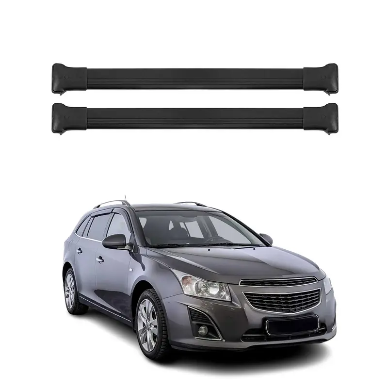 OMAC Barres de toit en aluminium pour Chevrolet Cruze Wagon 2011-2016 Noir