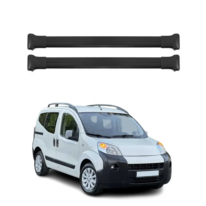 OMAC Barres de toit en aluminium pour Citroën Nemo 2008-2017 Noir 2Pcs