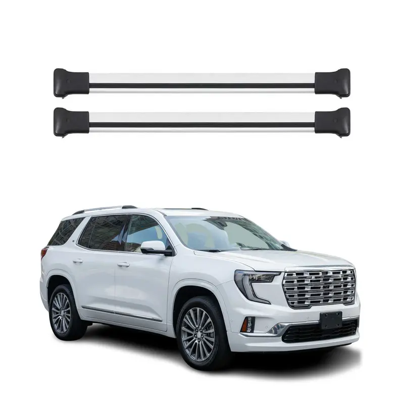 OMAC Barres de toit en aluminium pour GMC Acadia III 2024-2026 Gris 2Pcs