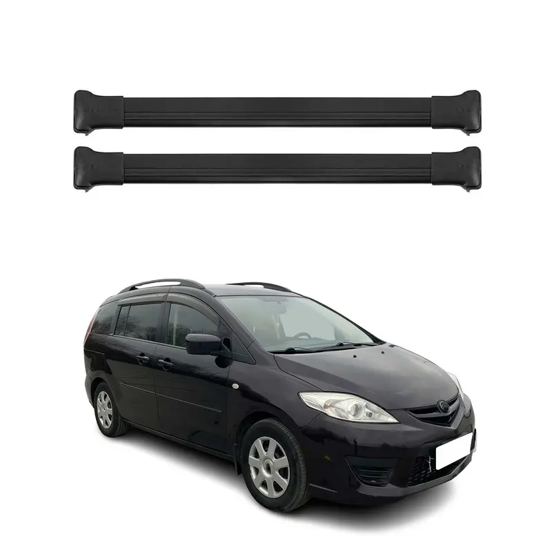 OMAC Barres de toit en aluminium pour Mazda Premacy II 2005-2010 Noir 2Pcs