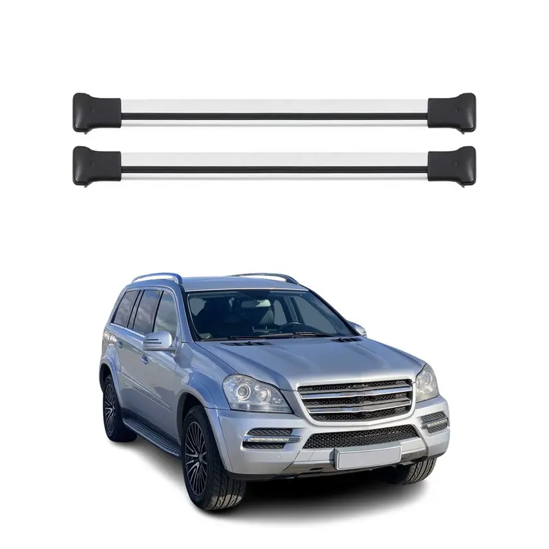 OMAC Barres de toit en aluminium pour Mercedes Classe GL X164 2006-2012 Gris