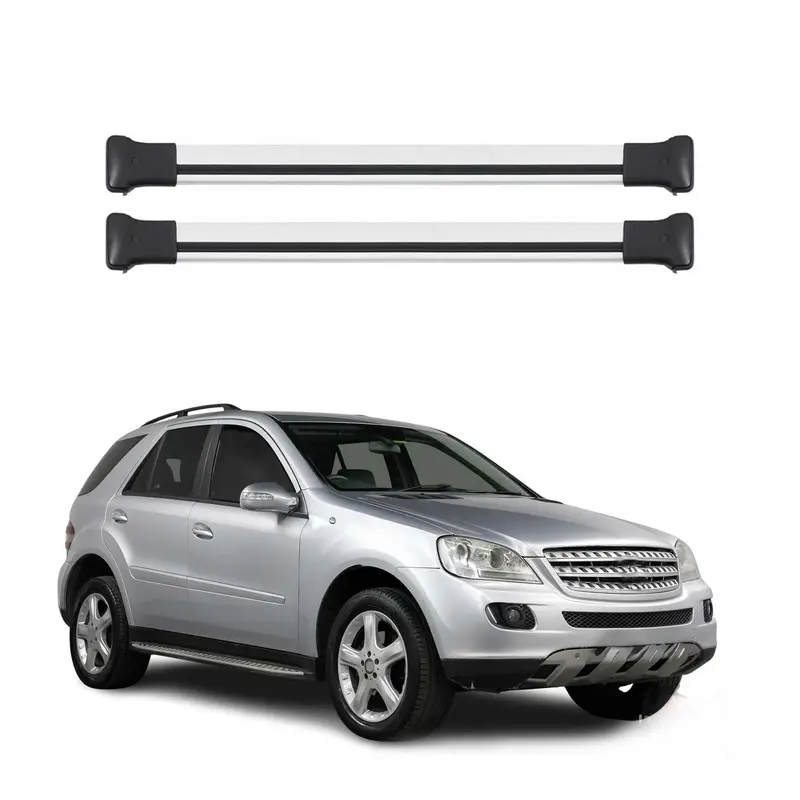 OMAC Barres de toit en aluminium pour Mercedes Classe M W164 2006-2011 Gris 2x