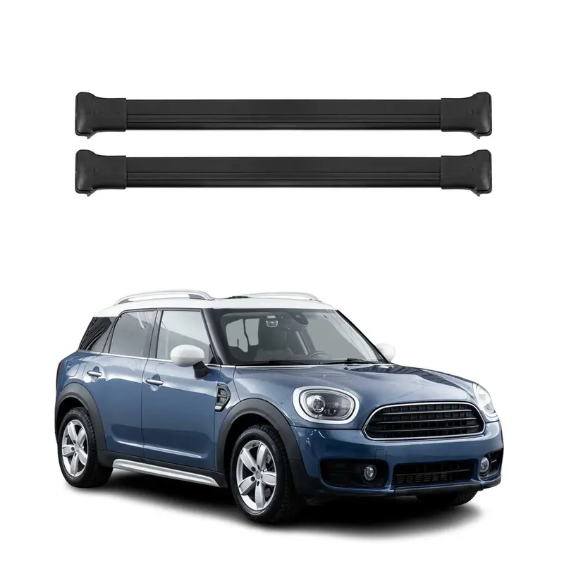 OMAC Barres de toit en aluminium pour Mini Countryman F60 2017-2023 Noir 2x