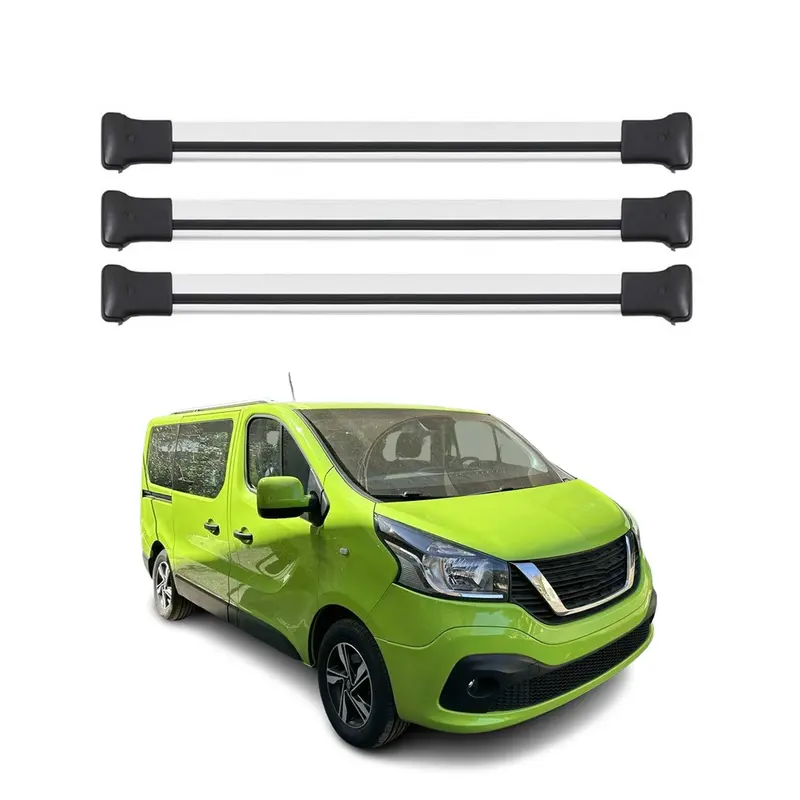 OMAC Barres de toit en aluminium pour Nissan NV300 2016-2021 Gris 3Pcs