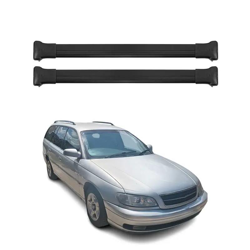 OMAC Barres de toit en aluminium pour Opel Omega B Break 1994-1999 Pre-FL Noir