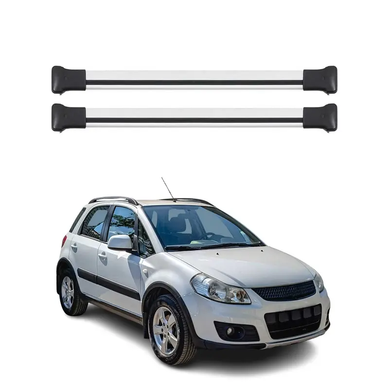 OMAC Barres de toit en aluminium pour Suzuki SX4 I 2006-2013 Gris 2Pcs