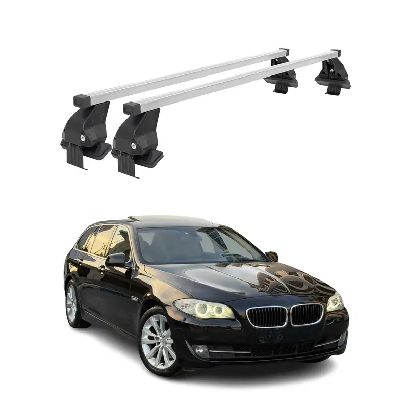 OMAC Barres de toit transversales en acier pour BMW Série 5 F11 Break 2009-2017