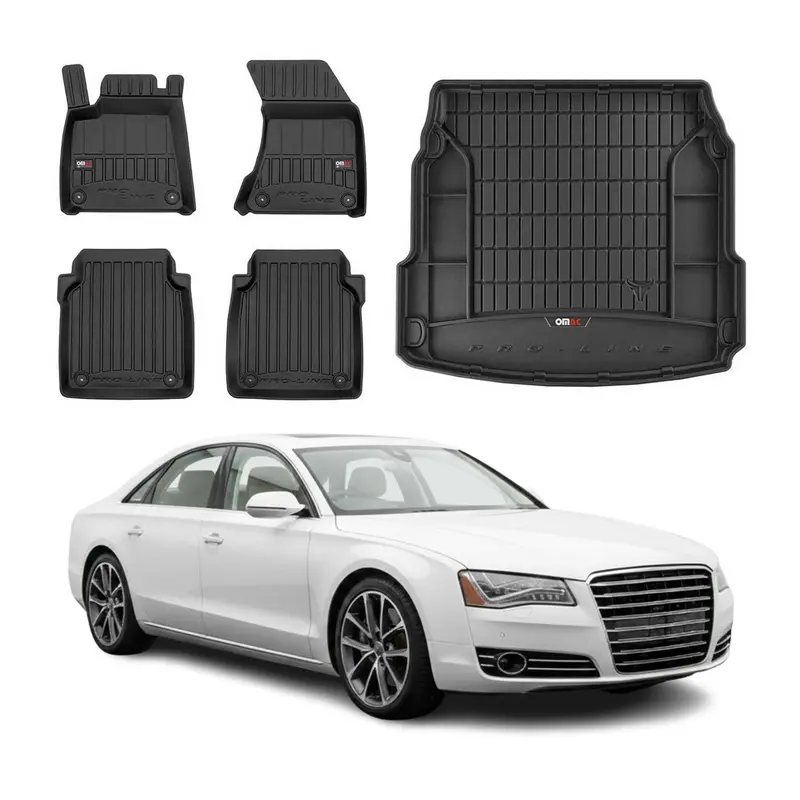 OMAC Kit Tapis de sol et coffre pour Audi A8 D4 Long version 2009-2017 Premium