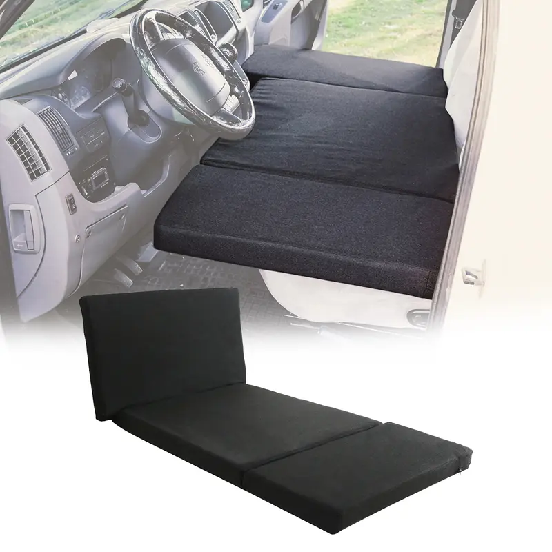 OMAC Matelas de Camping Pliable pour Fiat Ducato 2006-2026 Noir Polyester