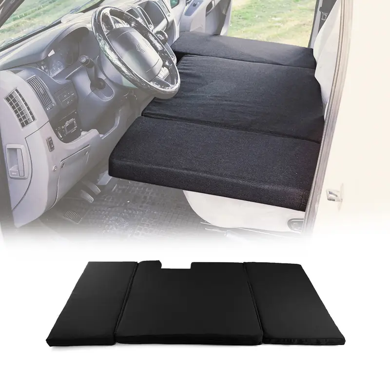OMAC Matelas de Camping Pliable pour VW Crafter 2006-2026 Polyester Noir 1 Pc