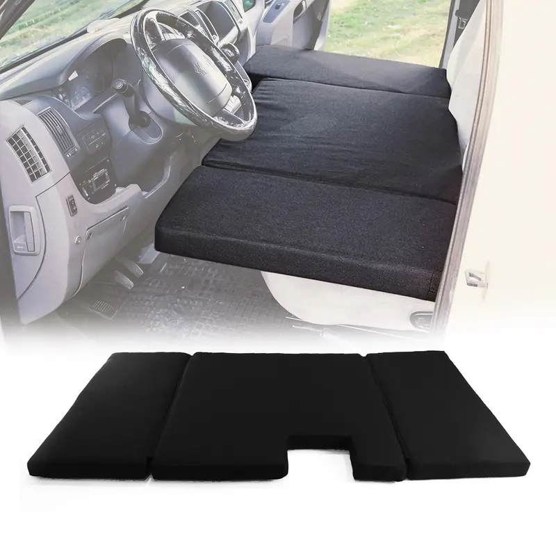 OMAC Matelas de Camping Pliable pour VW Crafter 2017-2026 en Polyester Noir