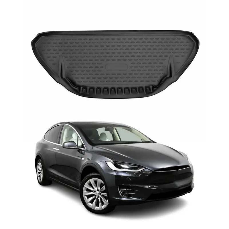 OMAC Tapis De Avant pour Tesla Model X 2016-2020 en caoutchouc Noir