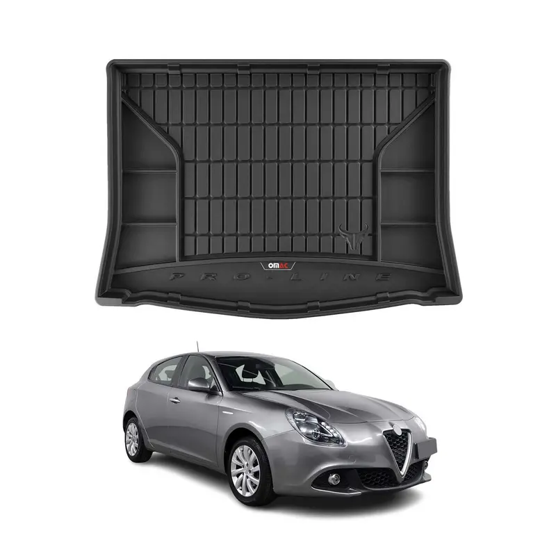 OMAC Tapis de coffre caoutchouc pour Alfa Romeo Giulietta (940) 2010-2020 Noir