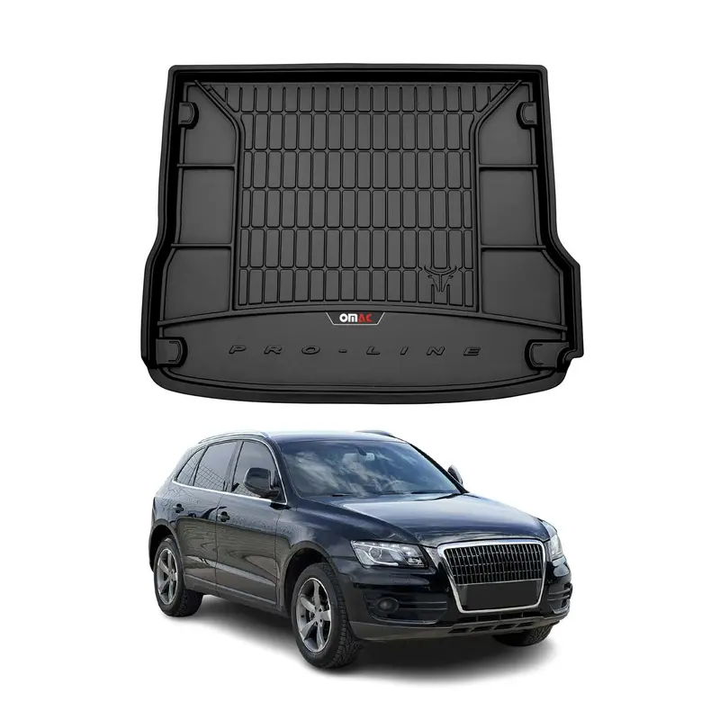 OMAC Tapis de coffre caoutchouc pour Audi Q5 8RB 2008-2017 Noir Premium