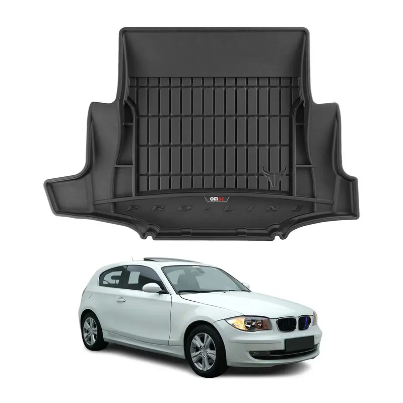 OMAC Tapis de coffre caoutchouc pour BMW Série 1 E81 3 portes 06-12 Noir Premium