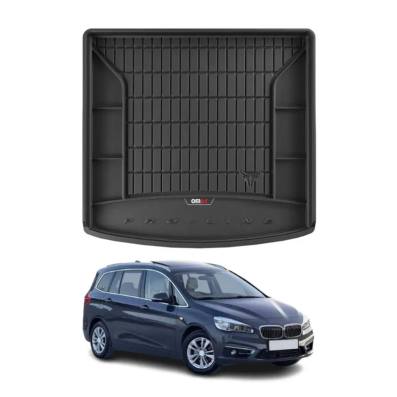 OMAC Tapis de coffre caoutchouc pour BMW Série 2 Gran Tourer F46 2014-2024 Noir