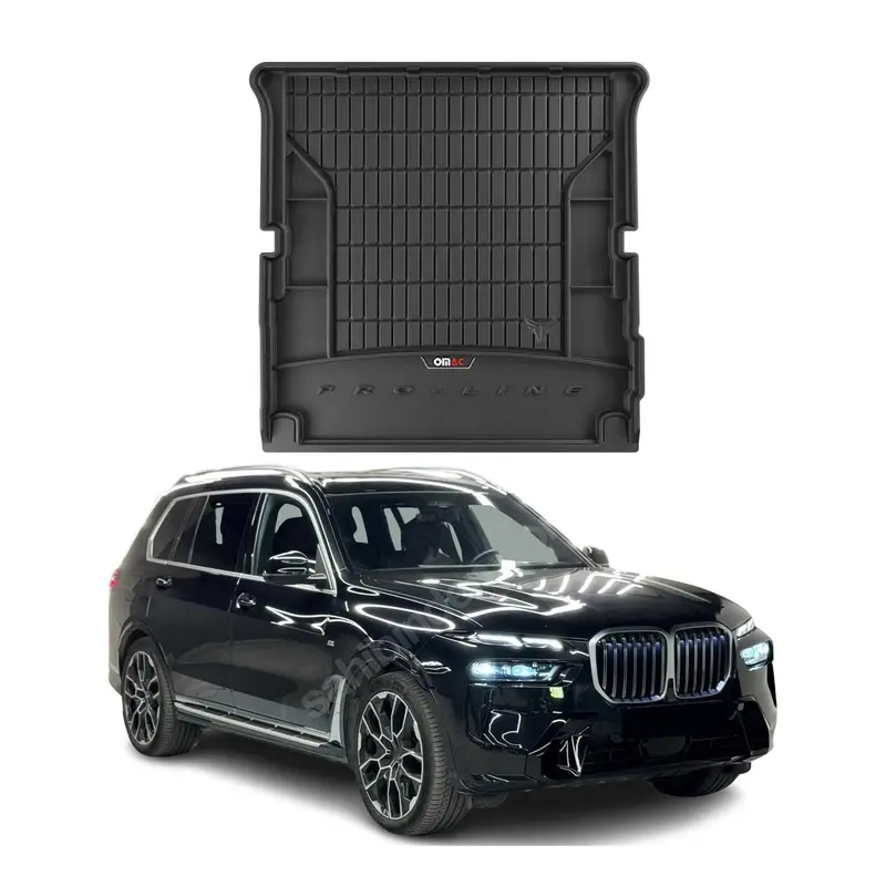 OMAC Tapis de coffre caoutchouc pour BMW X7 G07 2018-2026 sièges rabattables