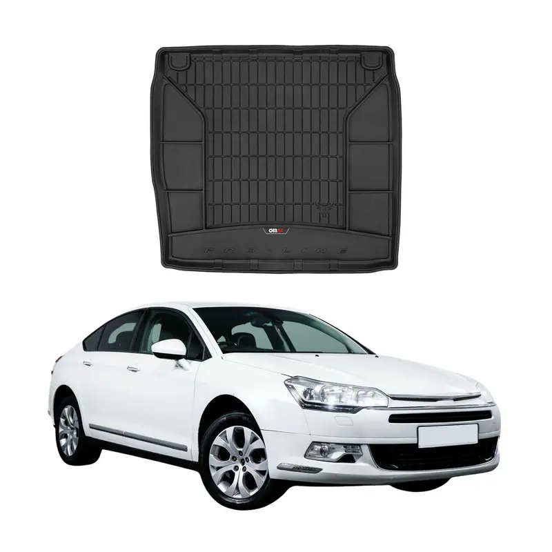 OMAC Tapis De Coffre caoutchouc pour Citroen C5 Berline 2008-2017 Noir Premium
