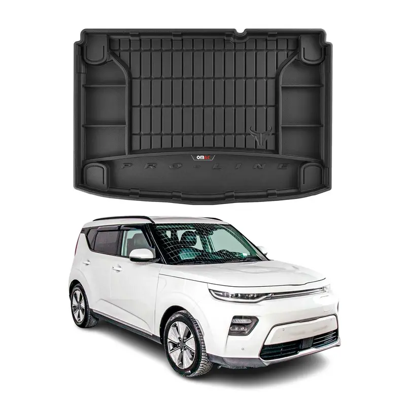 OMAC Tapis de coffre caoutchouc pour Kia e-Soul 2020-2024 Noir