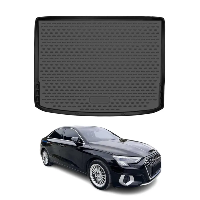 OMAC Tapis de coffre pour Audi A3 8YA Sportback 2020-2026 caoutchouc TPE Noir