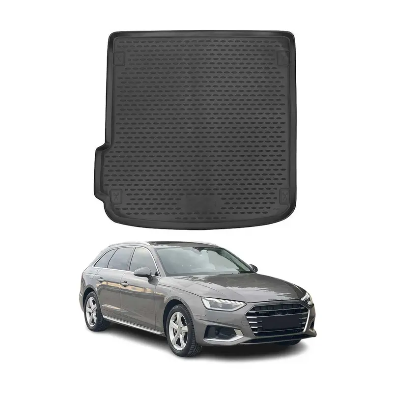 OMAC Tapis de coffre pour Audi A4 B9 Break 2016-2025 en caoutchouc TPE Noir 1Pcs