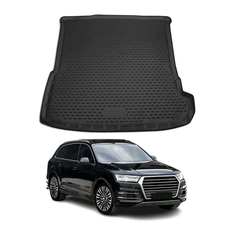 OMAC Tapis de coffre pour Audi Q7 4M 2015-2026 en caoutchouc TPE Noir 1Pcs