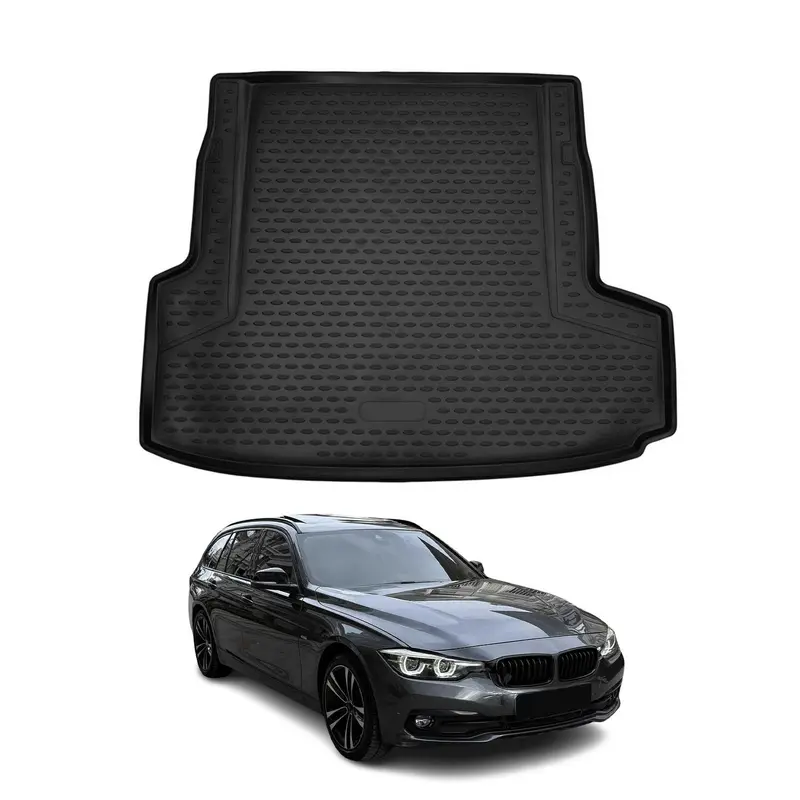 OMAC Tapis de coffre pour BMW Série 3 F31 Break 2011-2019 caoutchouc TPE Noir