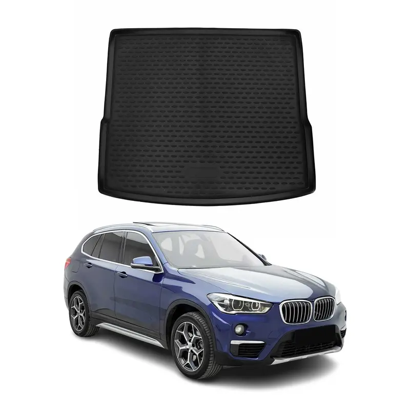 OMAC Tapis de coffre pour BMW X1 F48 2015-2022 caoutchouc TPE Noir