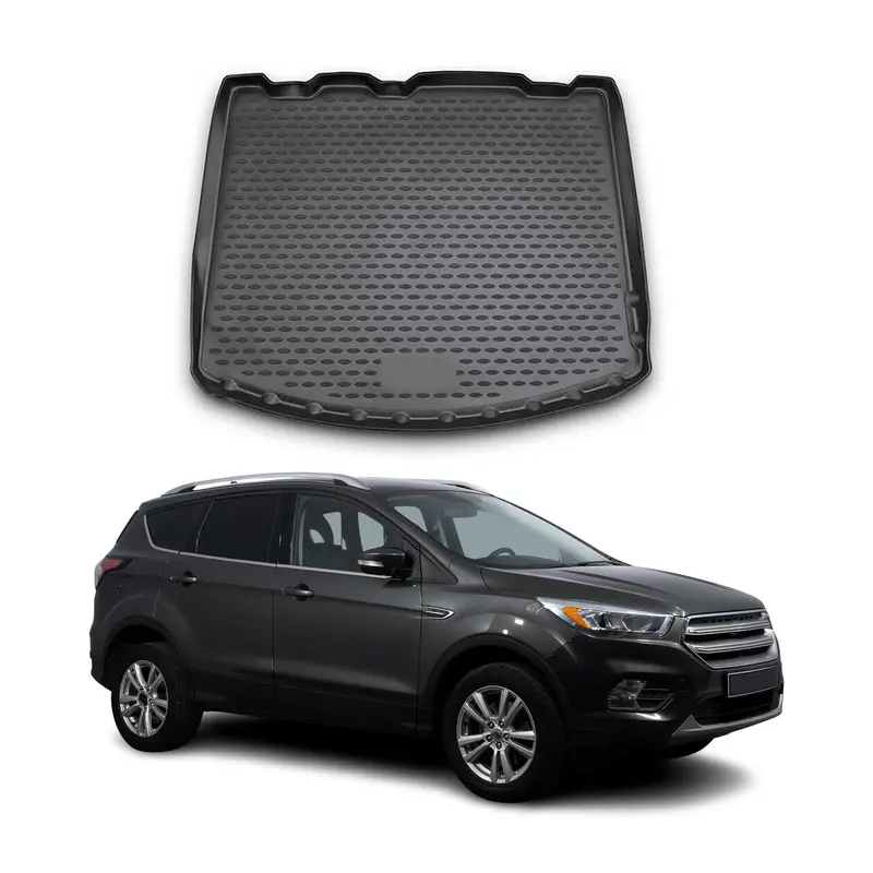 OMAC Tapis De Coffre pour Ford Kuga II 2012-2019 en caoutchouc Noir