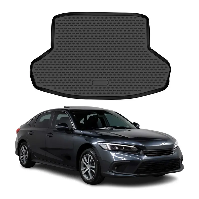 OMAC Tapis de coffre pour Honda Civic mk11 Berline 2022-2026 caoutchouc TPE Noir