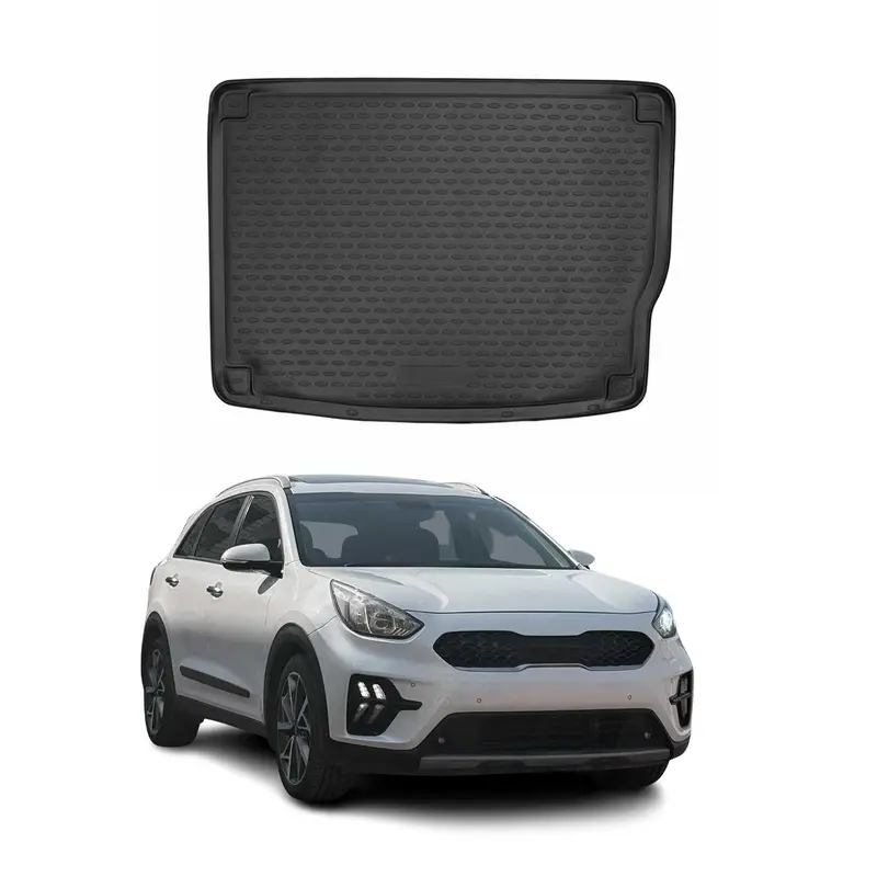 OMAC Tapis de coffre pour Kia Niro I 2017-2022 Hybrid sur mesure en caoutchouc
