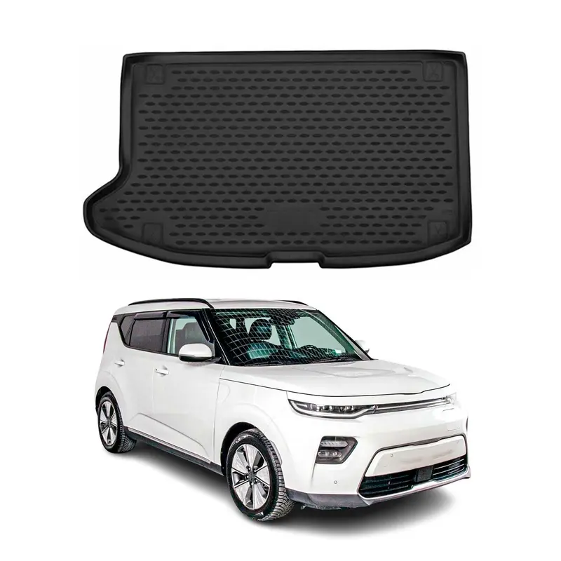 OMAC Tapis de coffre pour Kia Soul 2020-2026 sur mesure en caoutchouc Noir