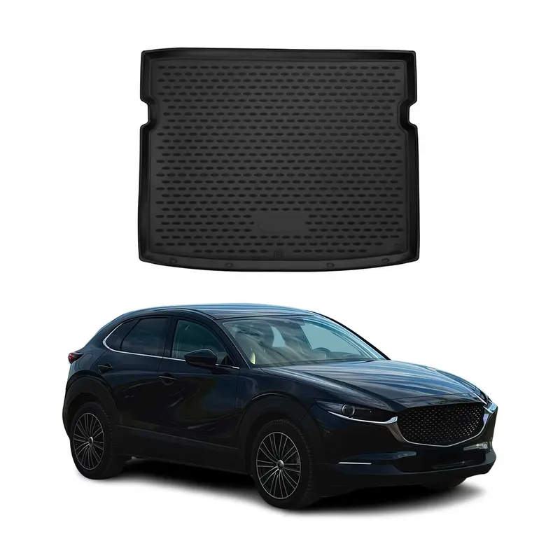 OMAC Tapis De Coffre pour Mazda CX-30 2020-2026 en caoutchouc Noir